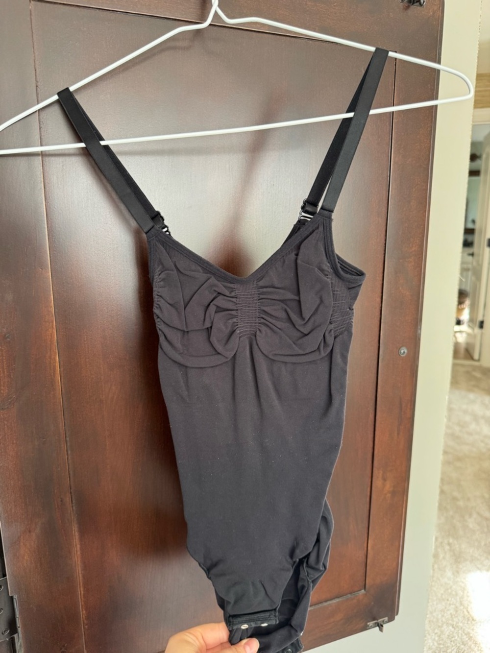 SKIMS Black Seamless Shapewear Bodysuit